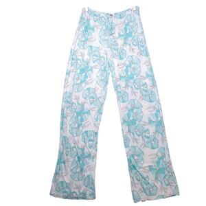 Cosabella White and Blue Floral Pajama Pants